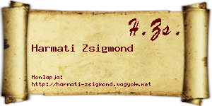 Harmati Zsigmond névjegykártya
